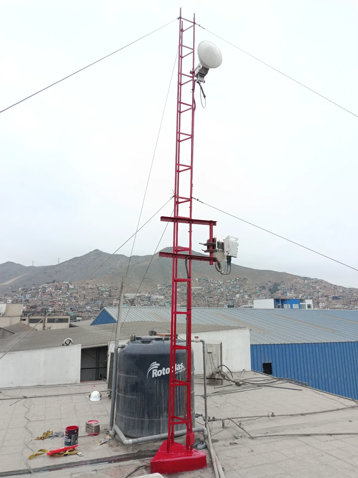 Mantenimiento de antenas de radioenlace